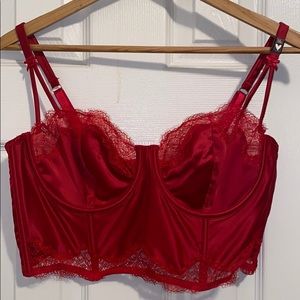 Sultry red bustier